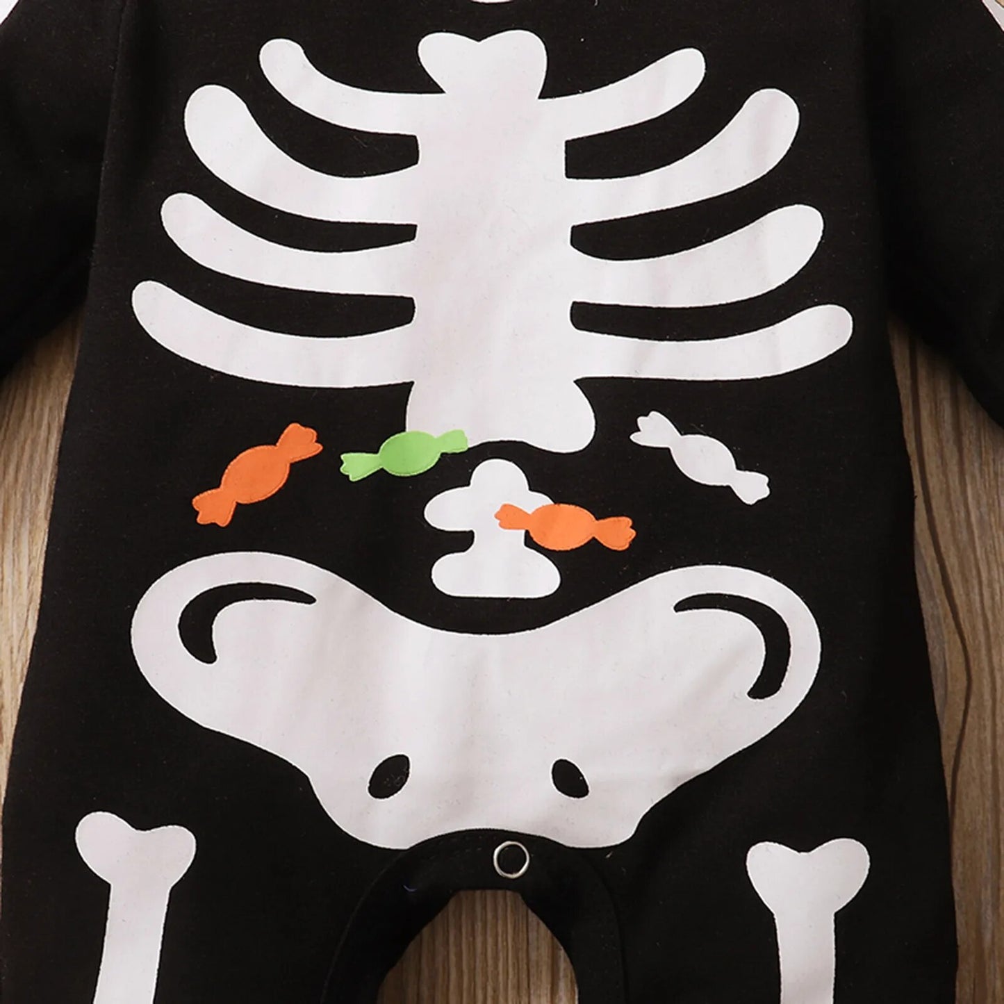 0-24 Months Skeleton Halloween Romper