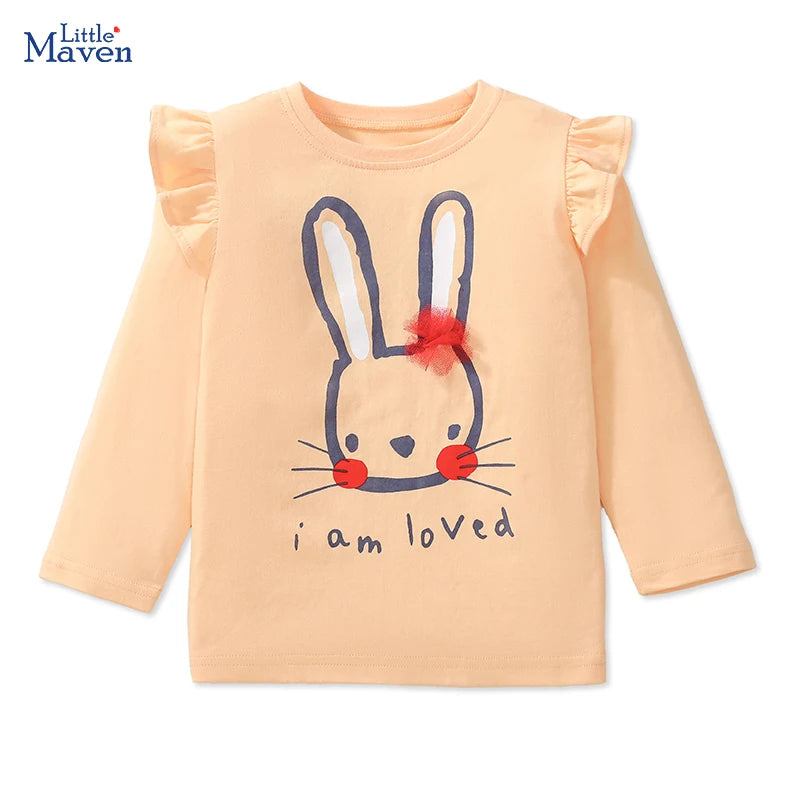 Girls Long Sleeve Bunny Tshirt