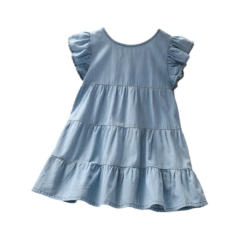 Girls Summer Denim Dress