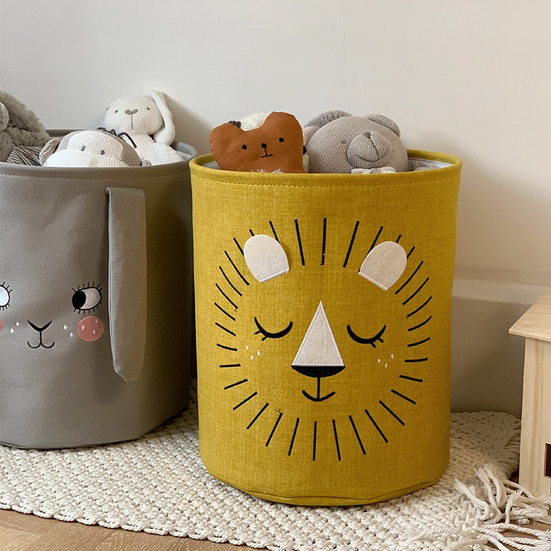 Childrens Animal Canvas storage basket