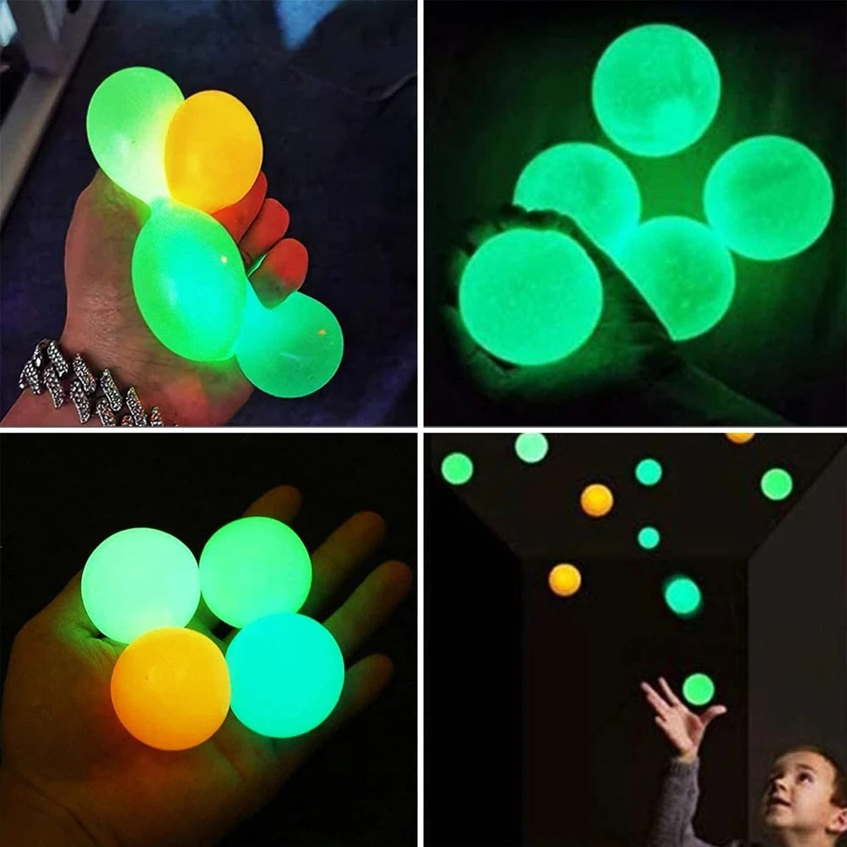 4Pcs Glow in The Dark Ceiling Balls