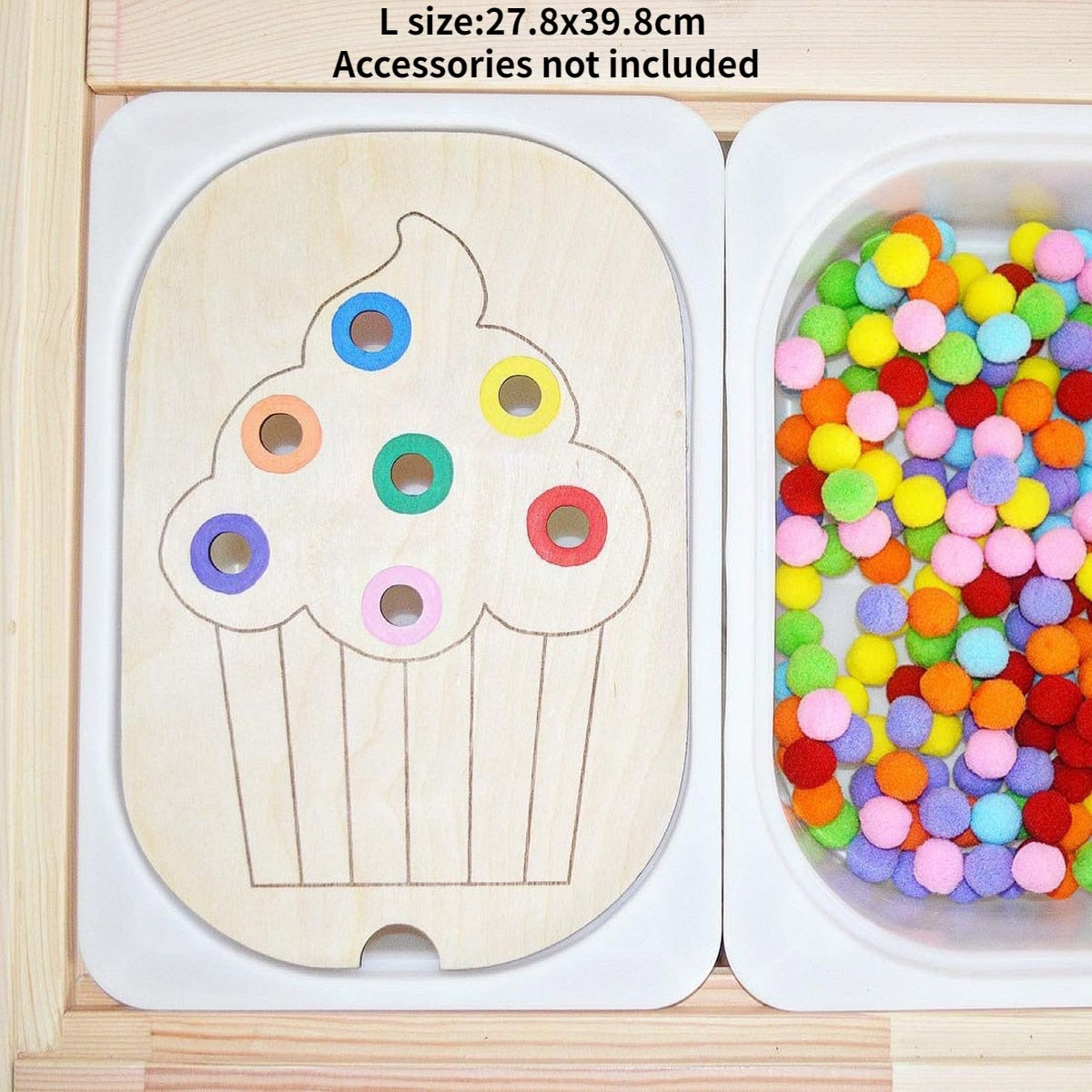 FLISAT Sensory wooden Table Inserts