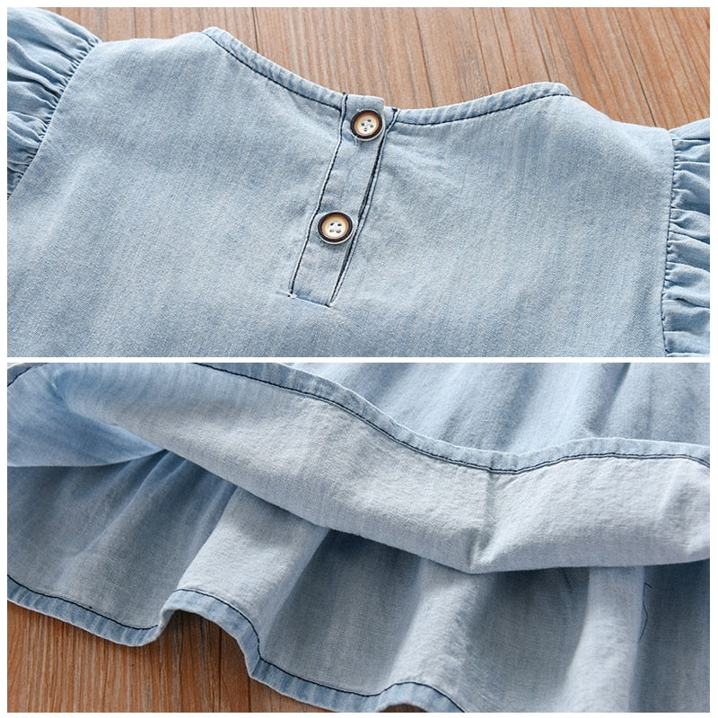 Girls Summer Denim Dress