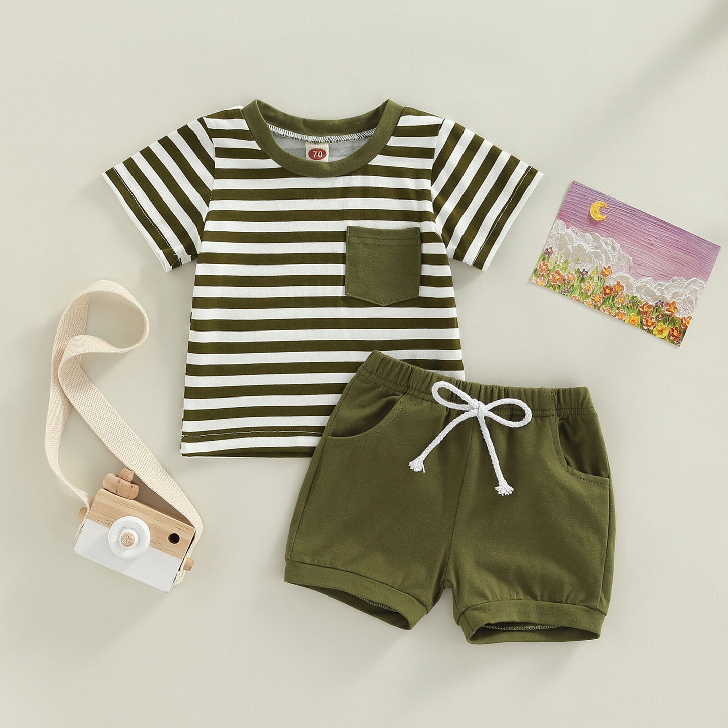 Boys Stripe Short And Top Set