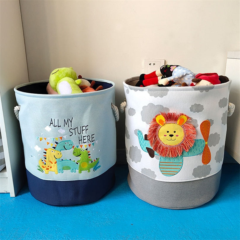 Childrens Animal Canvas storage basket