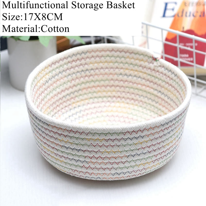 Cotton Rope Animal Woven Storage Basket