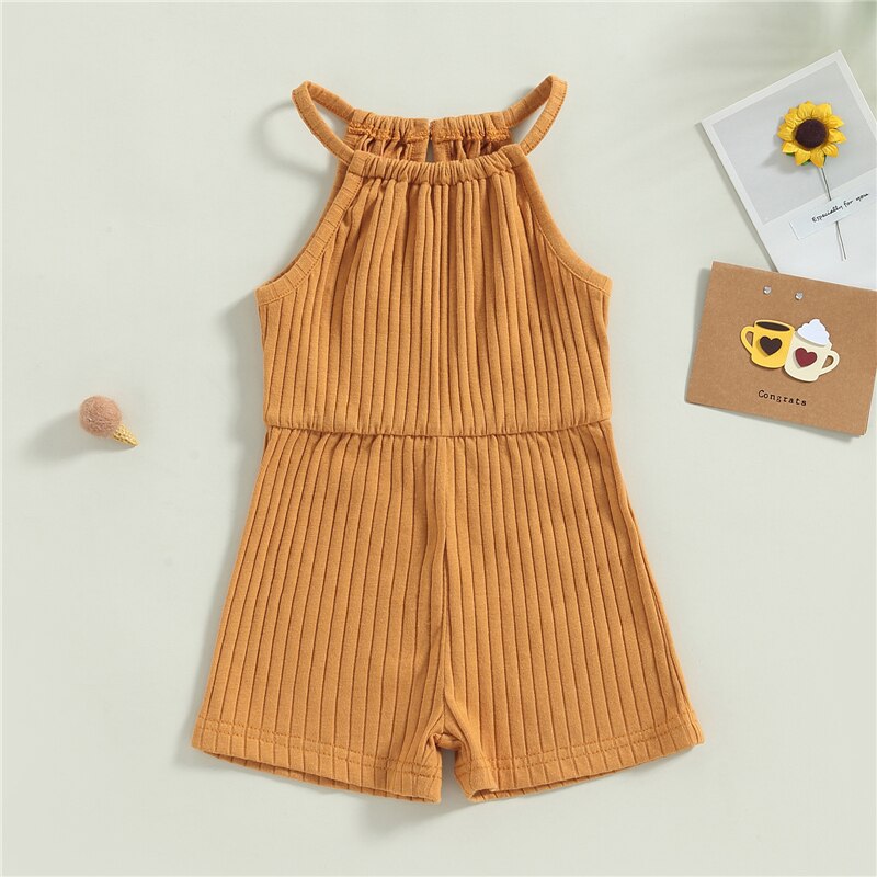 Girls Ribbed Jumpsuit