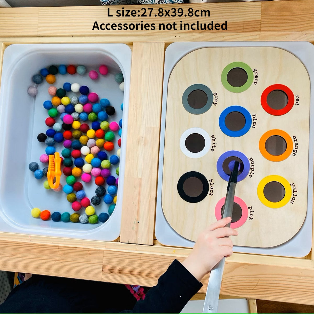 FLISAT Sensory wooden Table Inserts