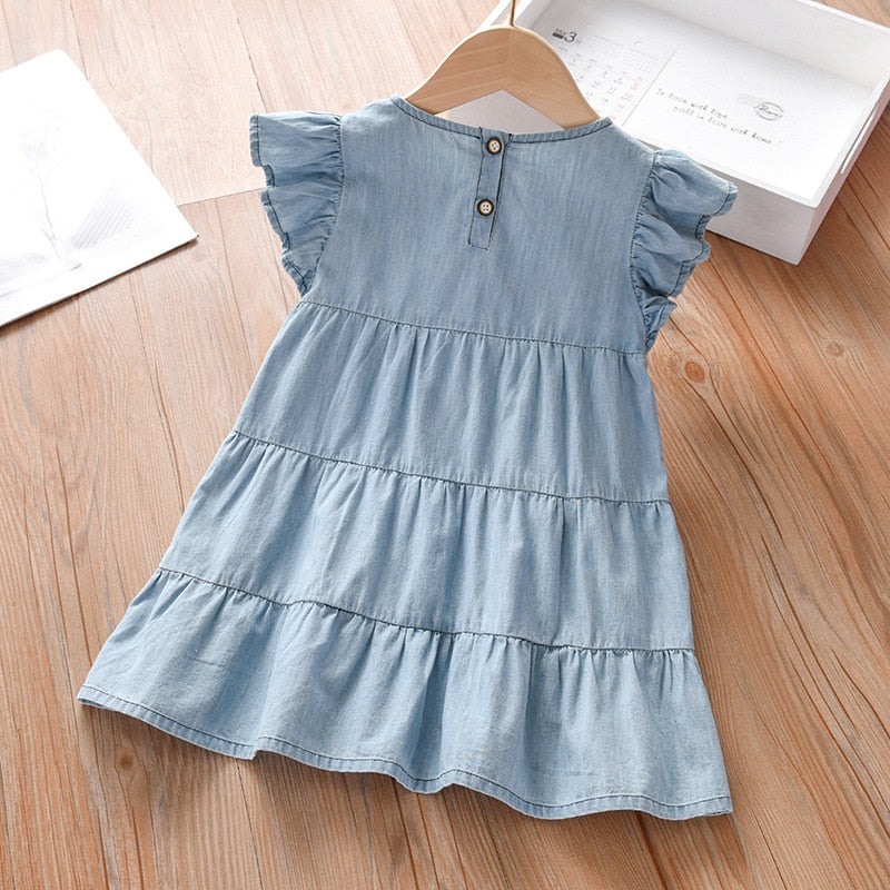 Girls Summer Denim Dress