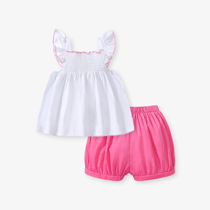 Girls Frilly Top And Short Set