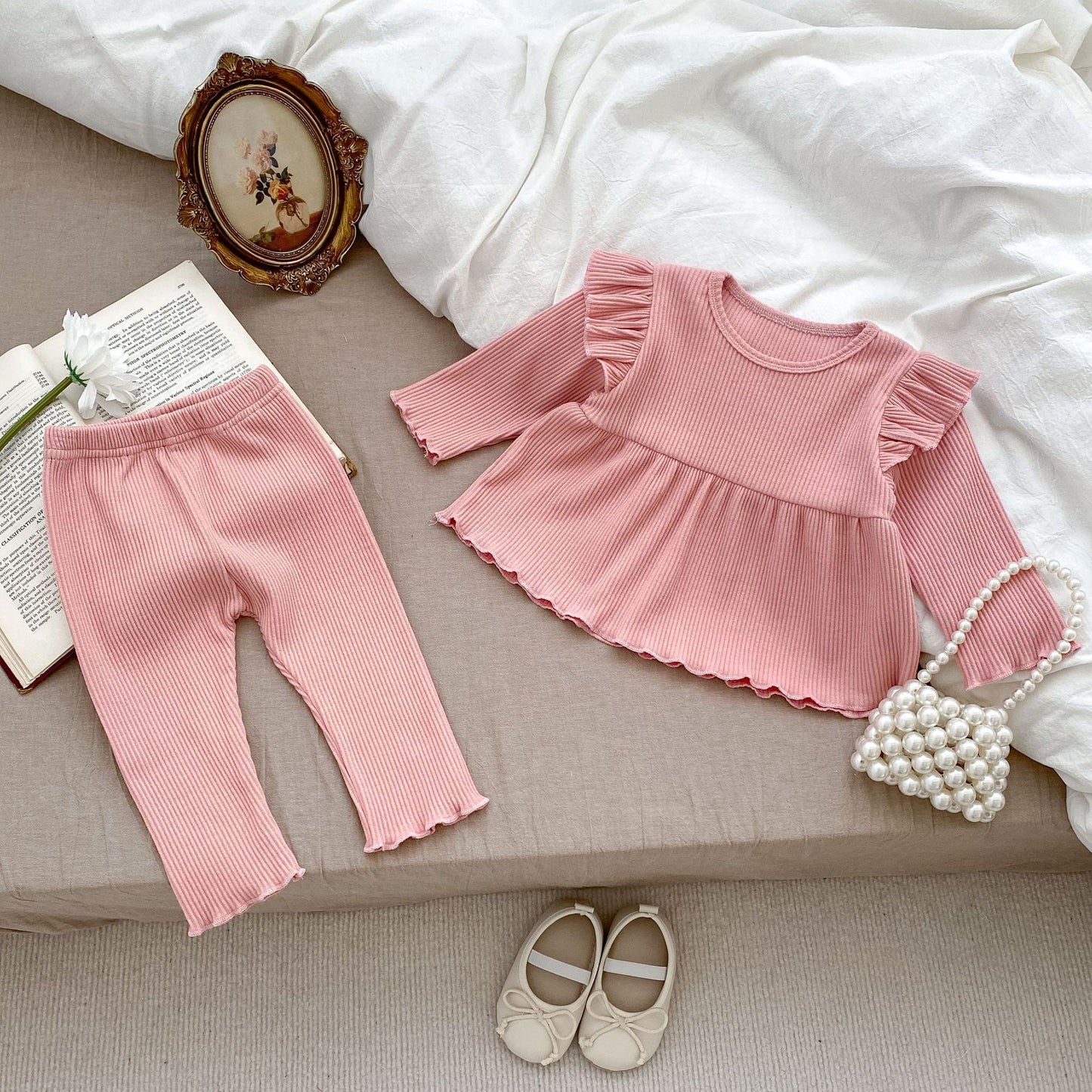 Girls Ruffle Lounge Set