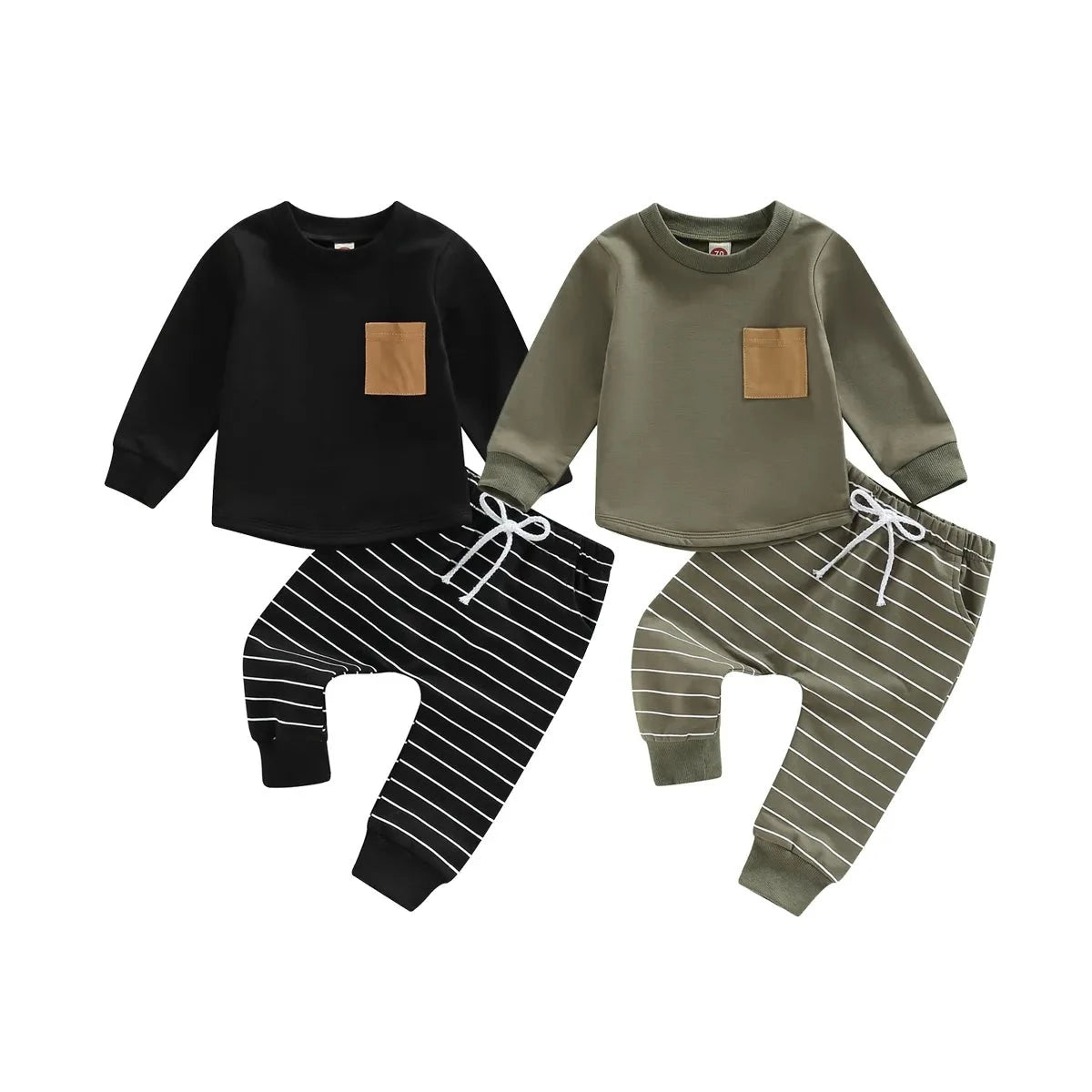 Boys Pocket Long Sleeve Lounge Set