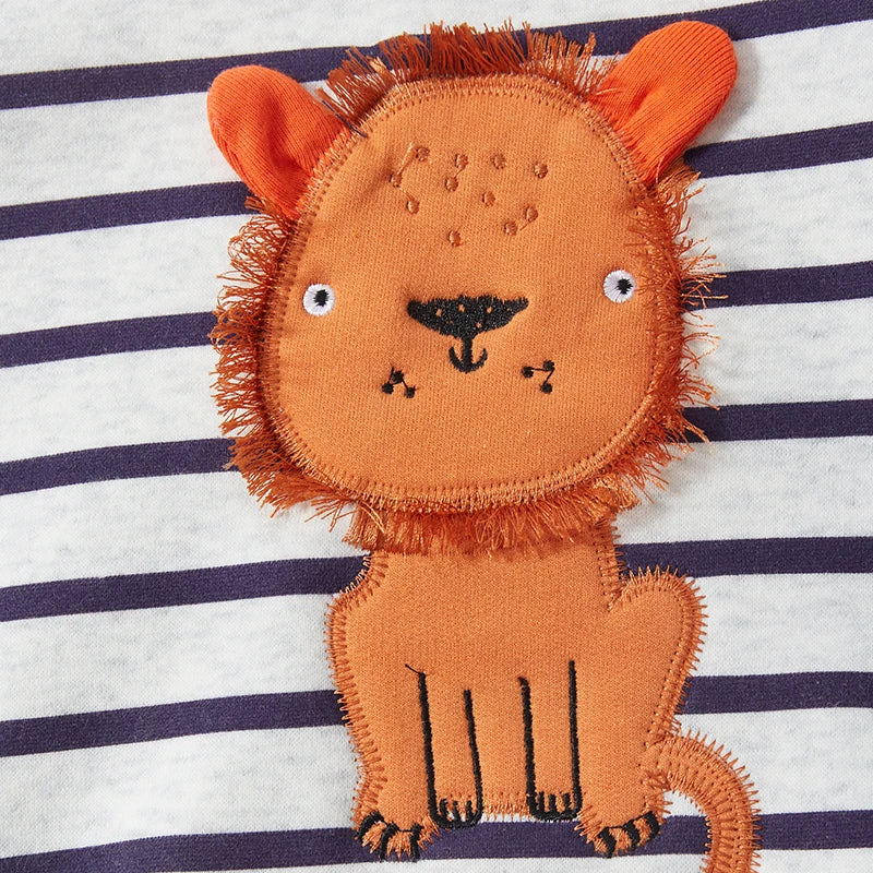 Boys Fleece Cartoon Lion Jumper