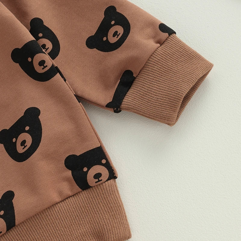 Boy Bear Print Long Sleeve Lounge Set