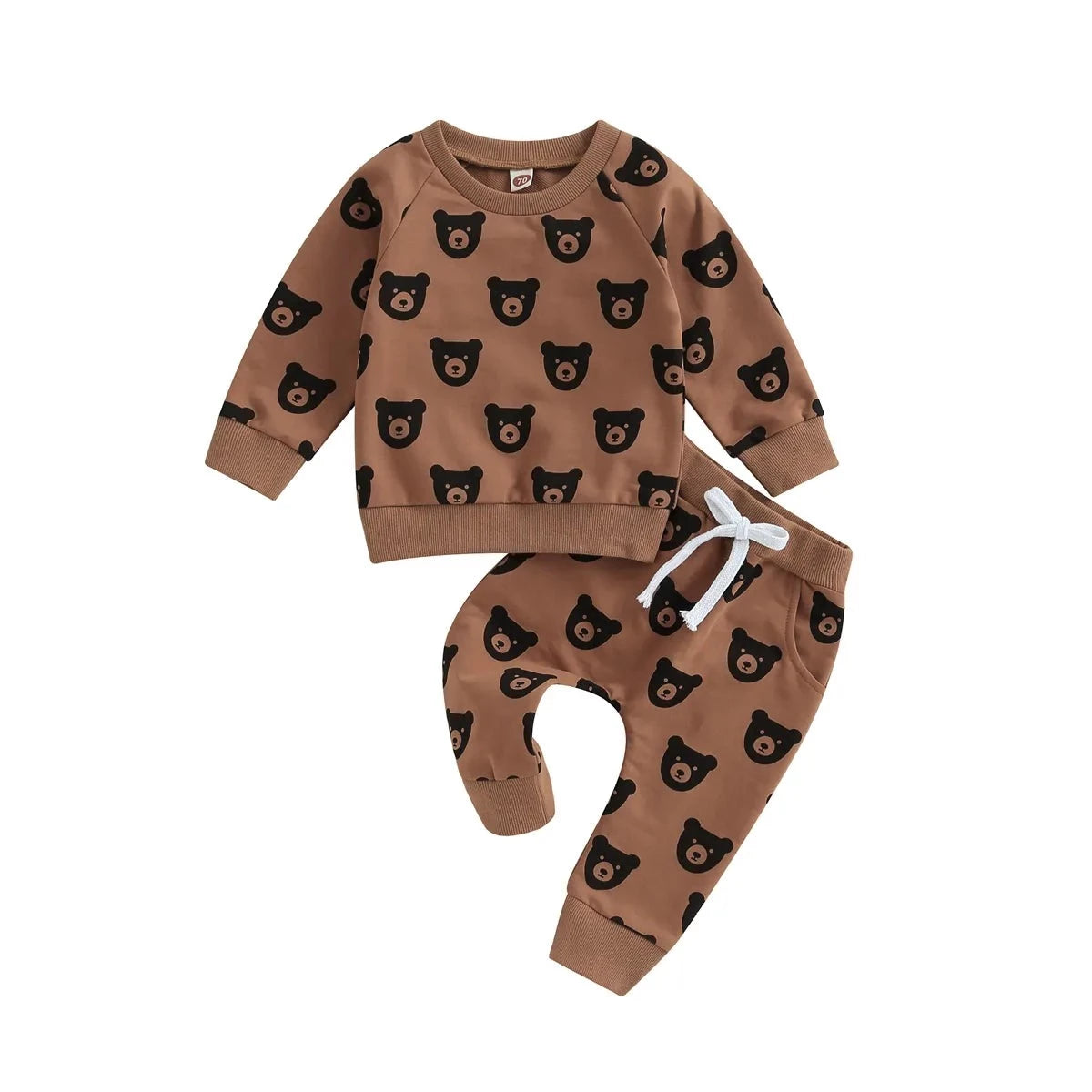 Boy Bear Print Long Sleeve Lounge Set