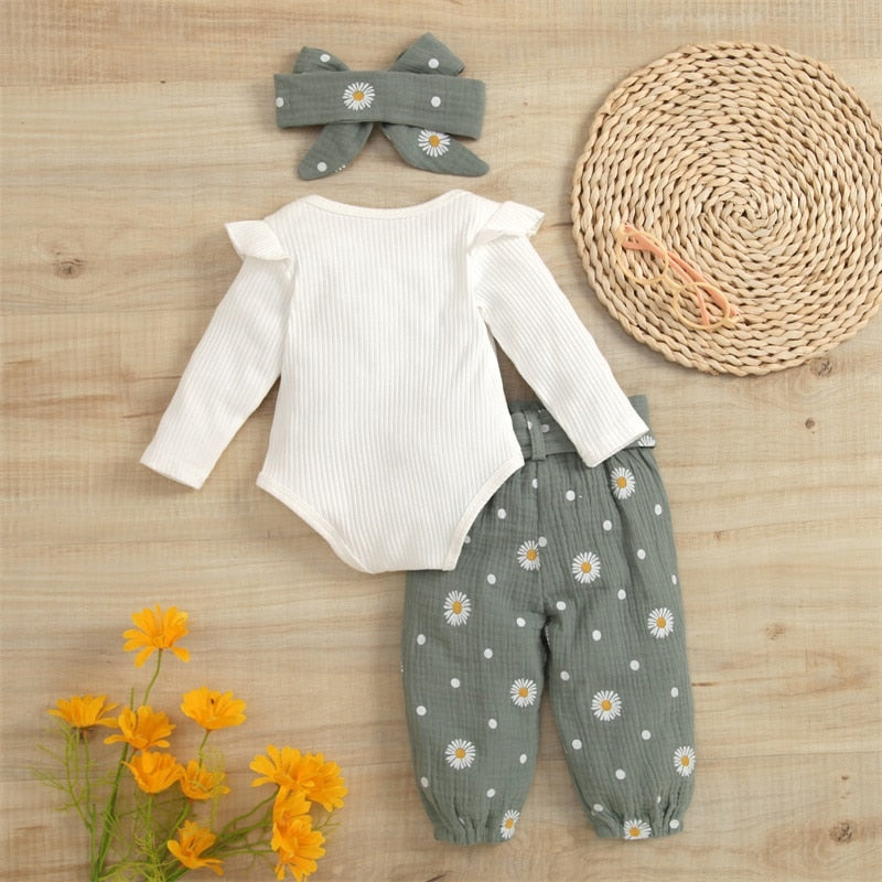 Baby Girls Daisy Trousers and Top Set