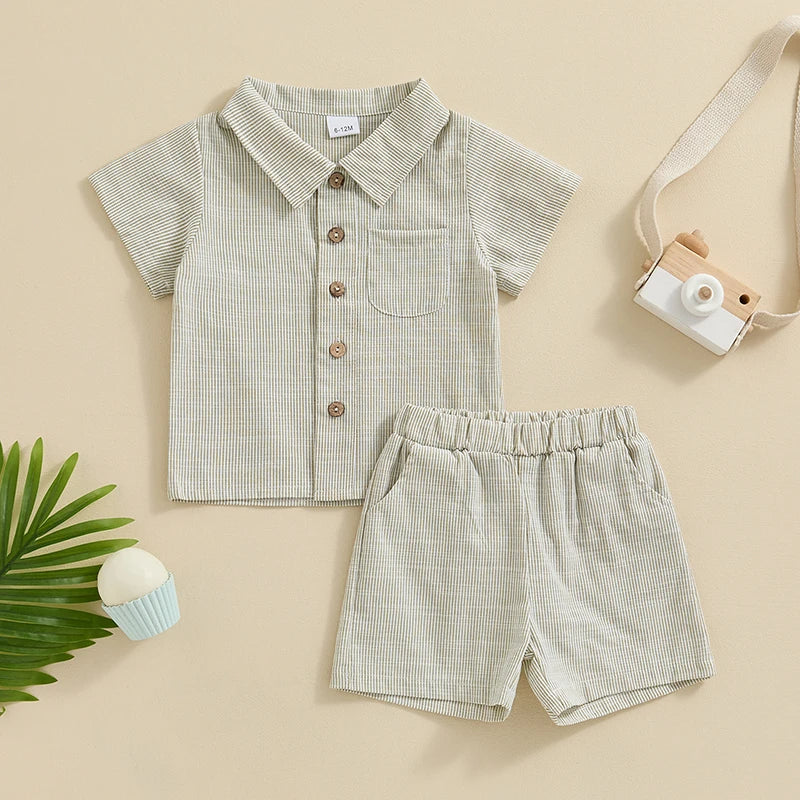 Boy Summer Tops Shorts Set