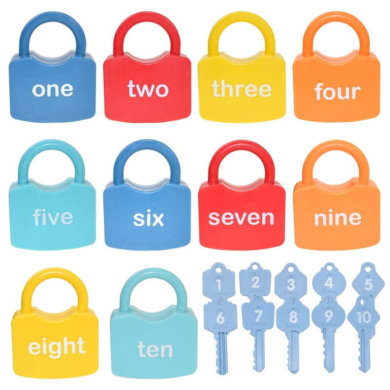 Montessori Lock Key Educational Number Matching