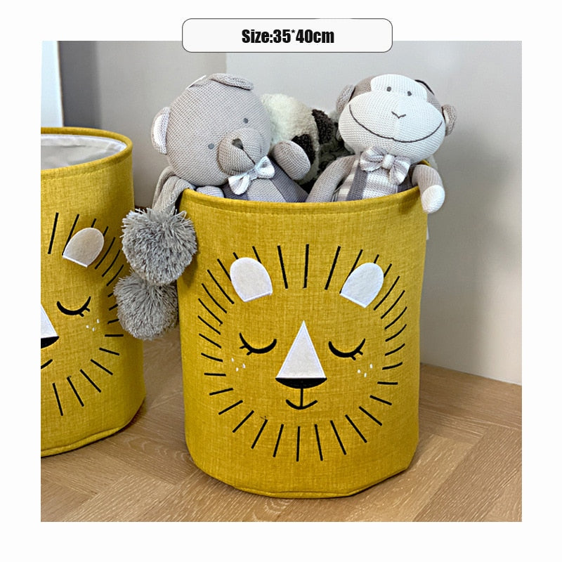 Childrens Animal Canvas storage basket