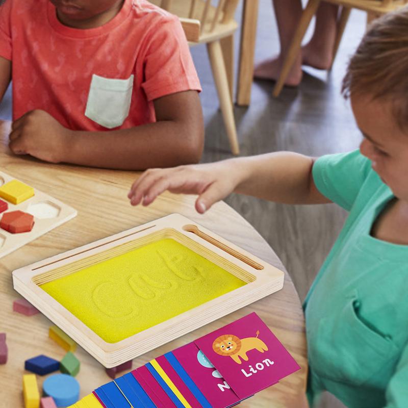 Montessori Sand Tray Letter Writing