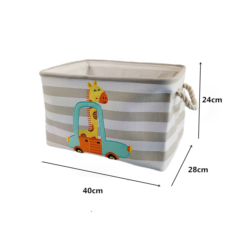 Childrens Animal Canvas storage basket