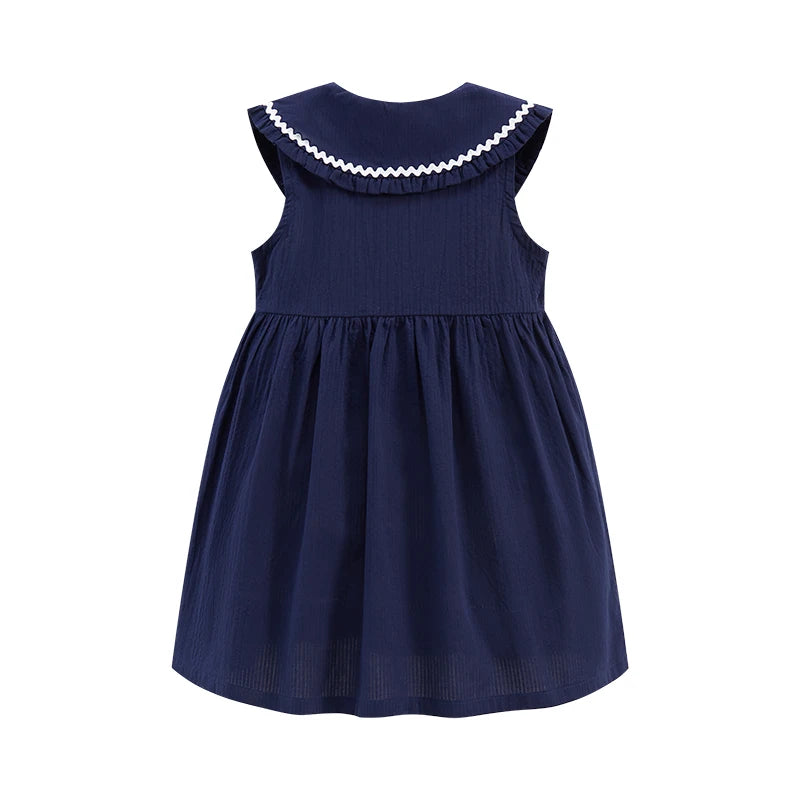 Girls Ruffle Collar Dress