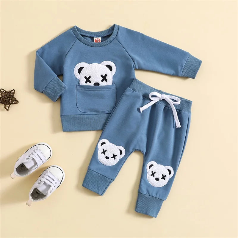 Boy Long Sleeve Bear Lounge Set