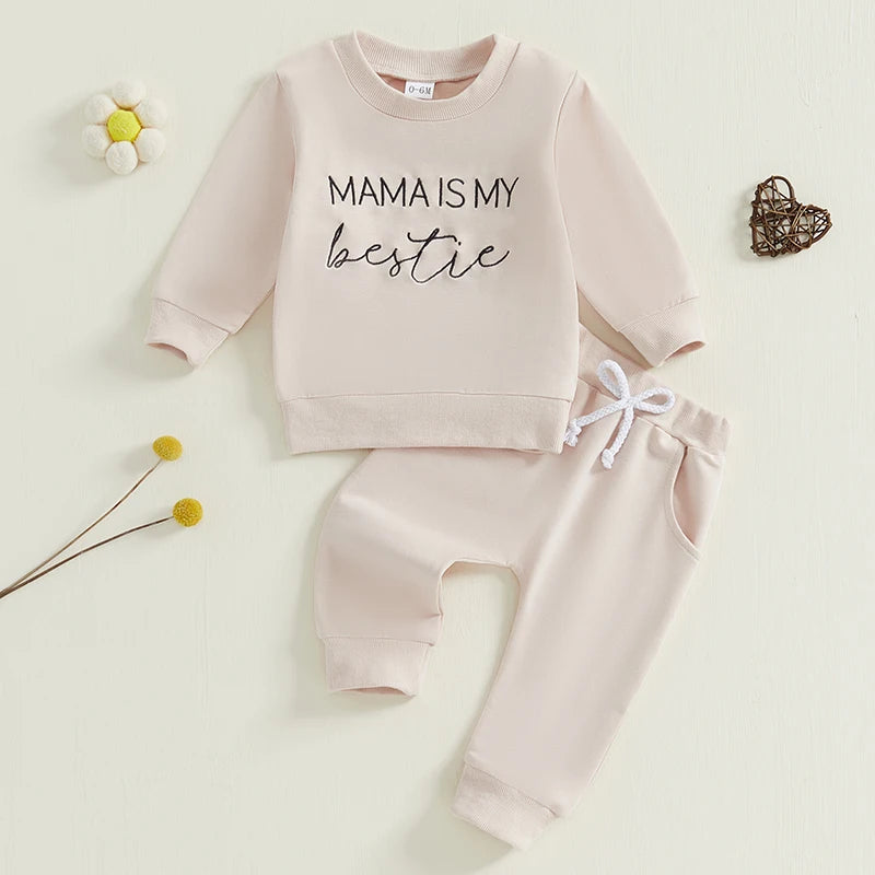 Girls Mama Bestie Lounge Set