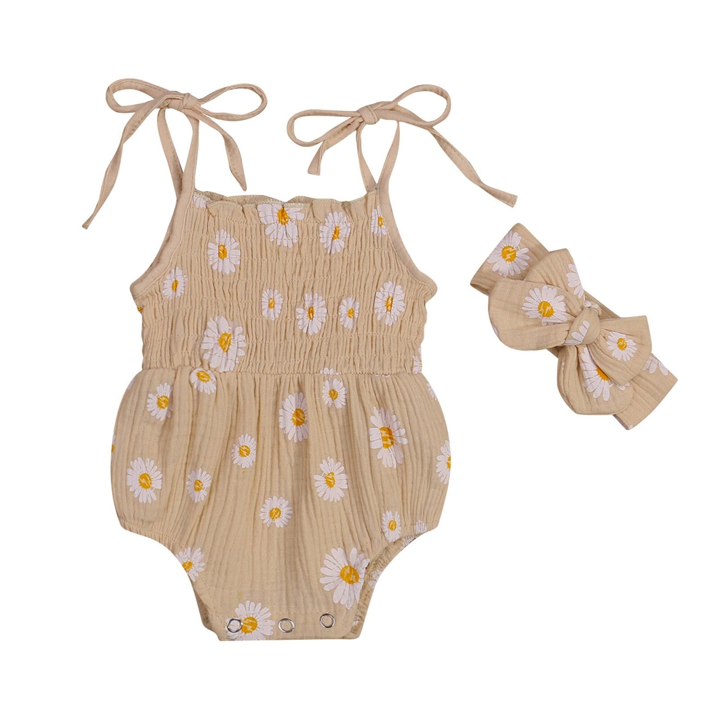 Baby Girls Linen Romper