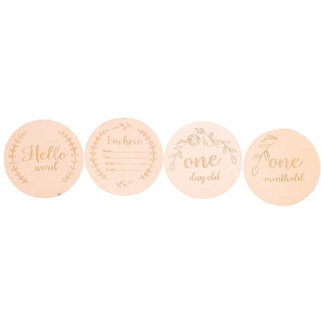 Baby Milestone Wooden Blocks