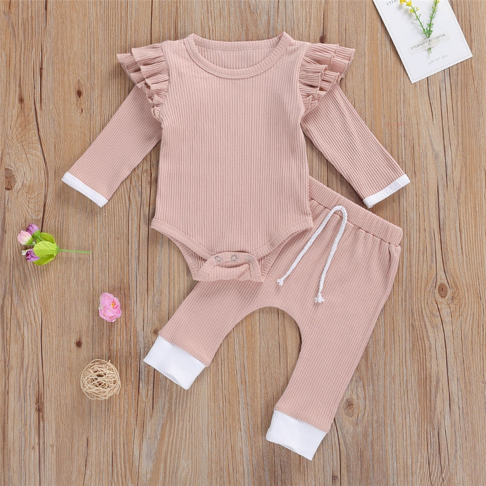 Baby Girls Ruffle Lounge Set