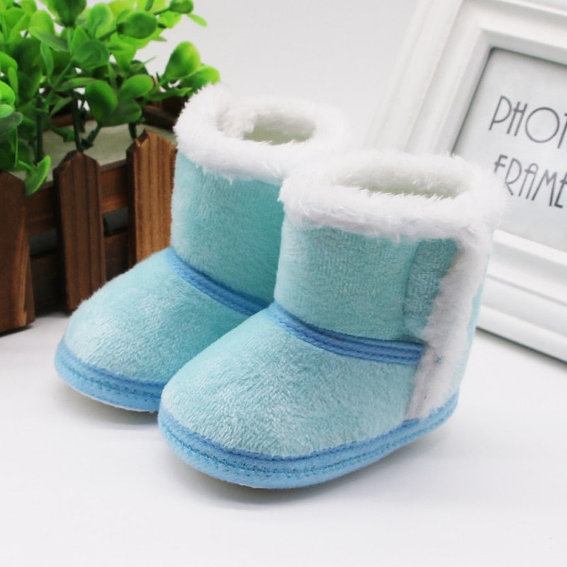 Warm Boots - Soft Sole Fur Snow Booties for 0-18M