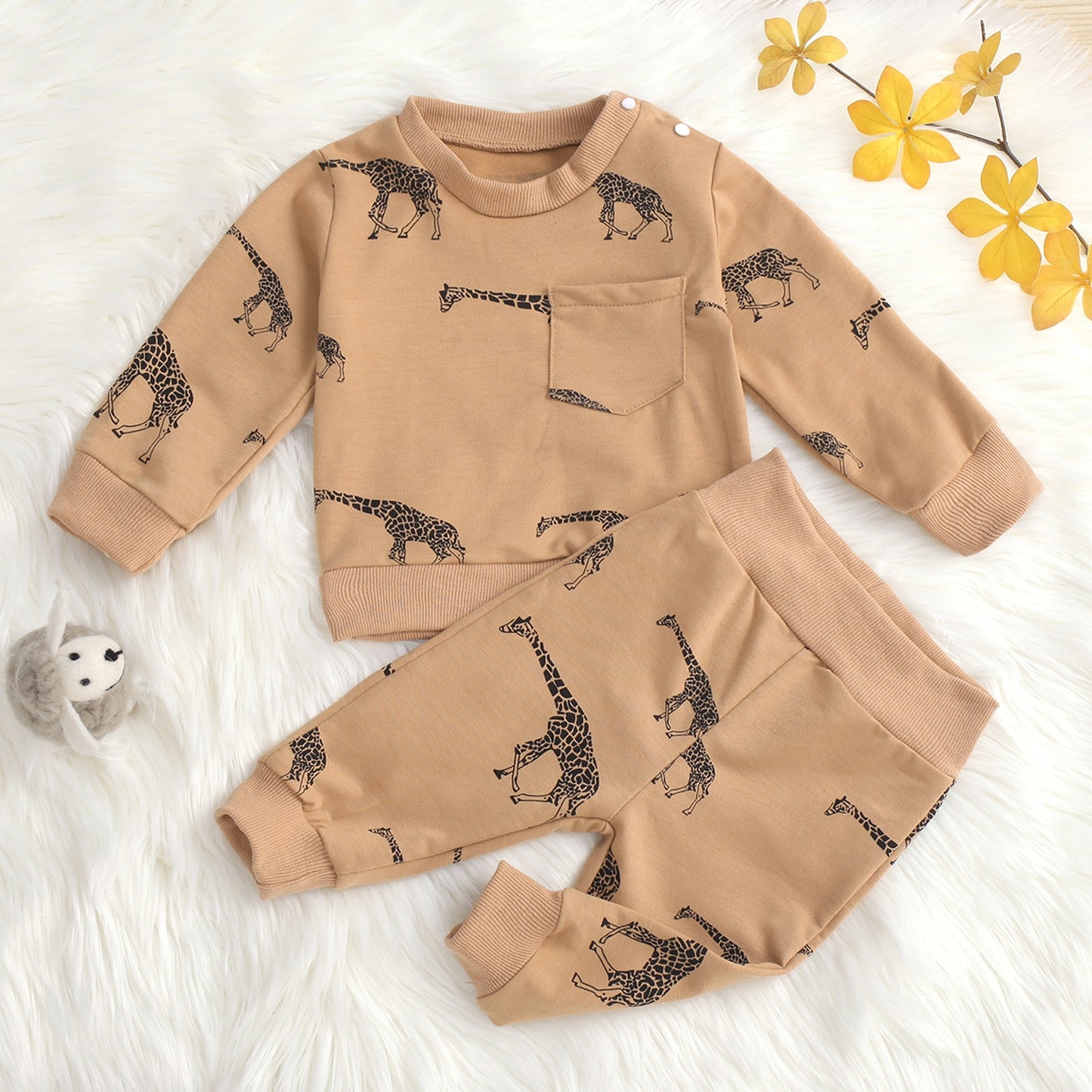 Giraffe Long Sleeve Lounge Set