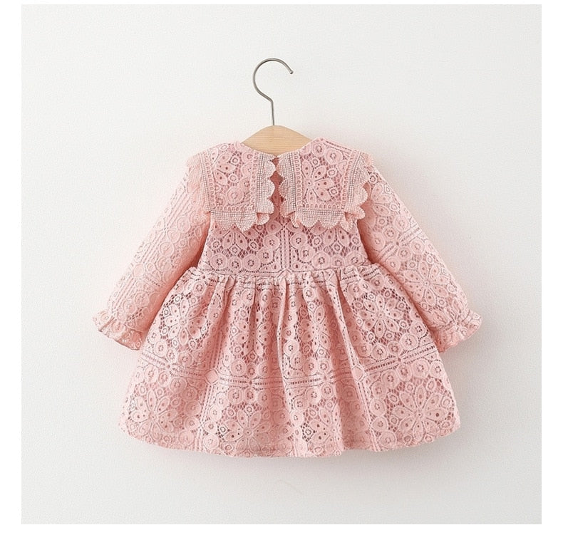 Girls Long Sleeve Lace Dress