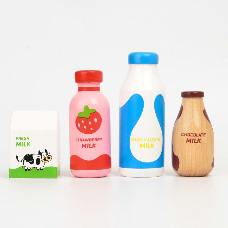 Wooden Milk Set