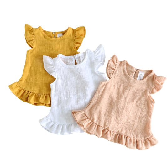 Ruffle Girls Cotton Top