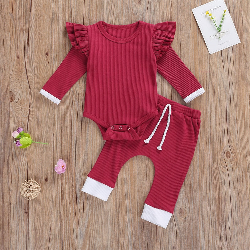 Baby Girls Ruffle Lounge Set