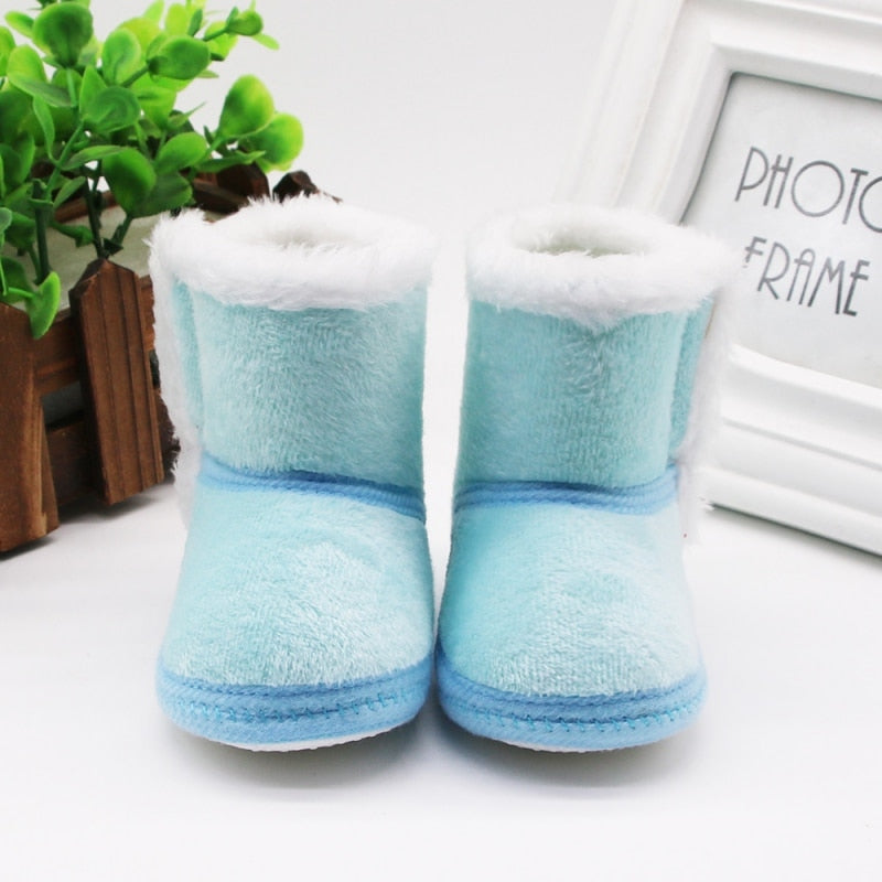 Warm Boots - Soft Sole Fur Snow Booties for 0-18M