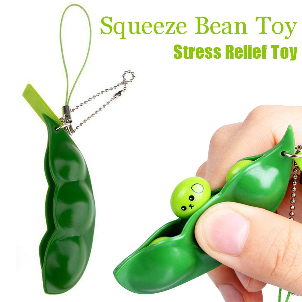 Pea Pod Fidget Keychain for Stress relief