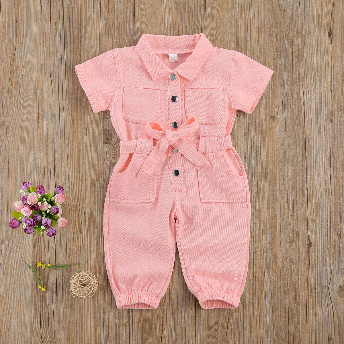 Girls Denim Jumpsuit