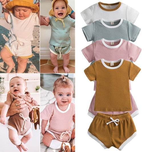 Summer Clothing Set Short Sleeve Tops+Shorts 3M - 24M