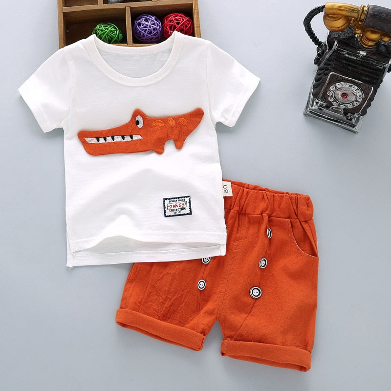 Boys Animal Short And Top Set