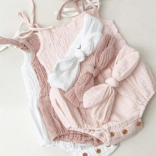 Baby Girls Linen Romper