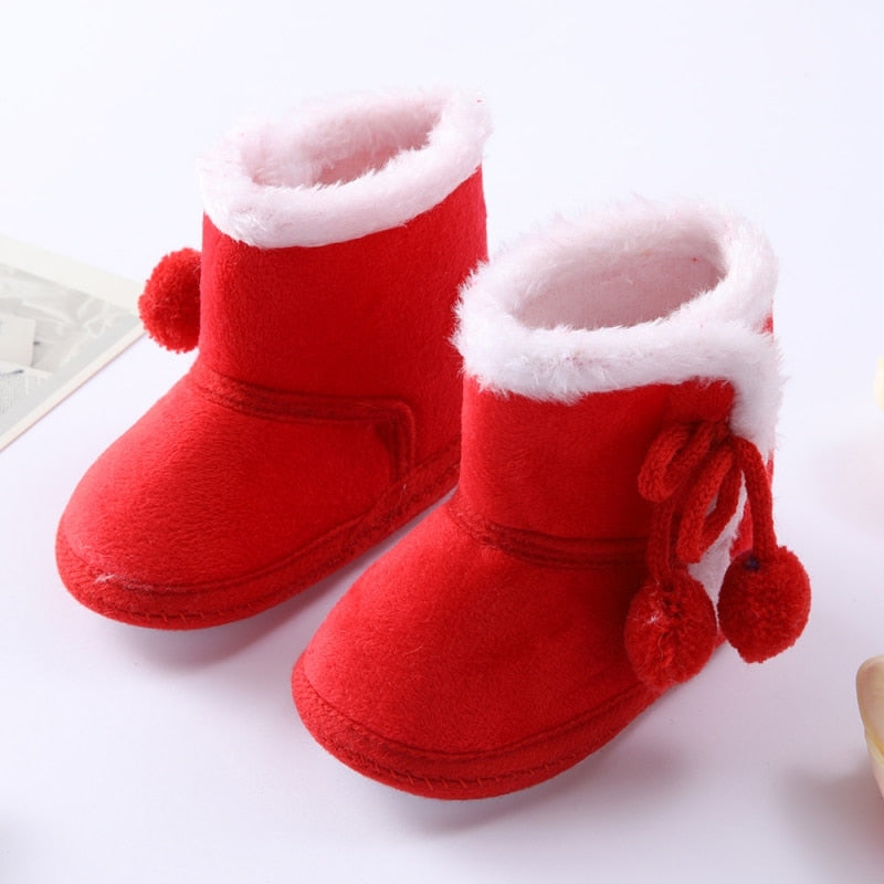 Warm Boots - Soft Sole Fur Snow Booties for 0-18M