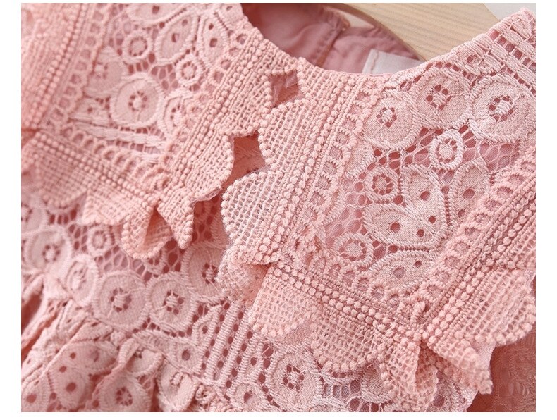 Girls Long Sleeve Lace Dress