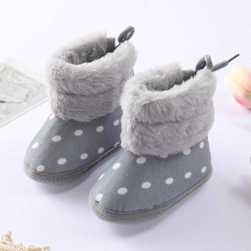 Warm Boots - Soft Sole Fur Snow Booties for 0-18M