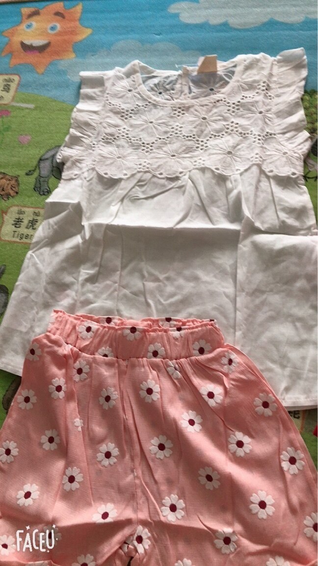 Girls Flower short and top set