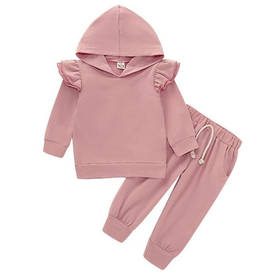 Baby Girls Hooded Lounge Set