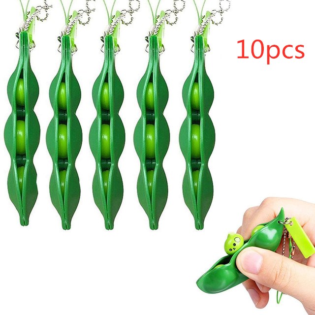 Pea Pod Fidget Keychain for Stress relief