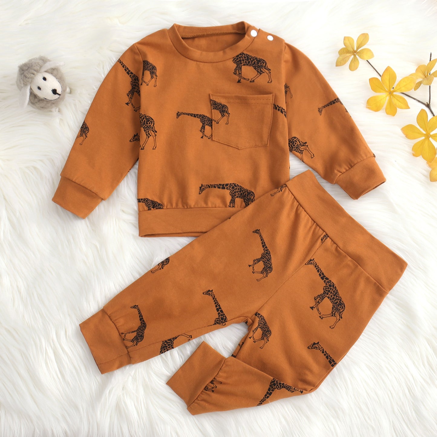 Giraffe Long Sleeve Lounge Set